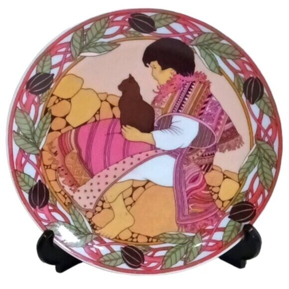 Vintage Mexican Decorative Plate‎ Villeroy & Boch Pink Boho Gallery Wall - Picture 1 of 5